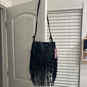 Kooba Black Fringe Crossbody Bag Coachella